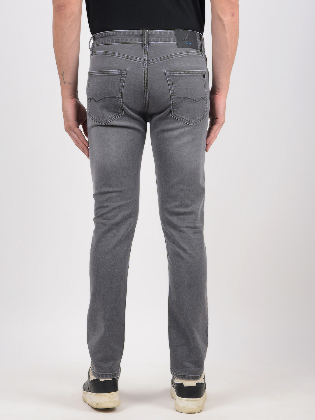 Numero Uno Men Solid Grey Jeans